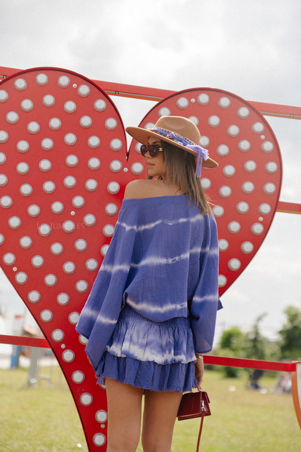 Lexy tie-dye rok paars