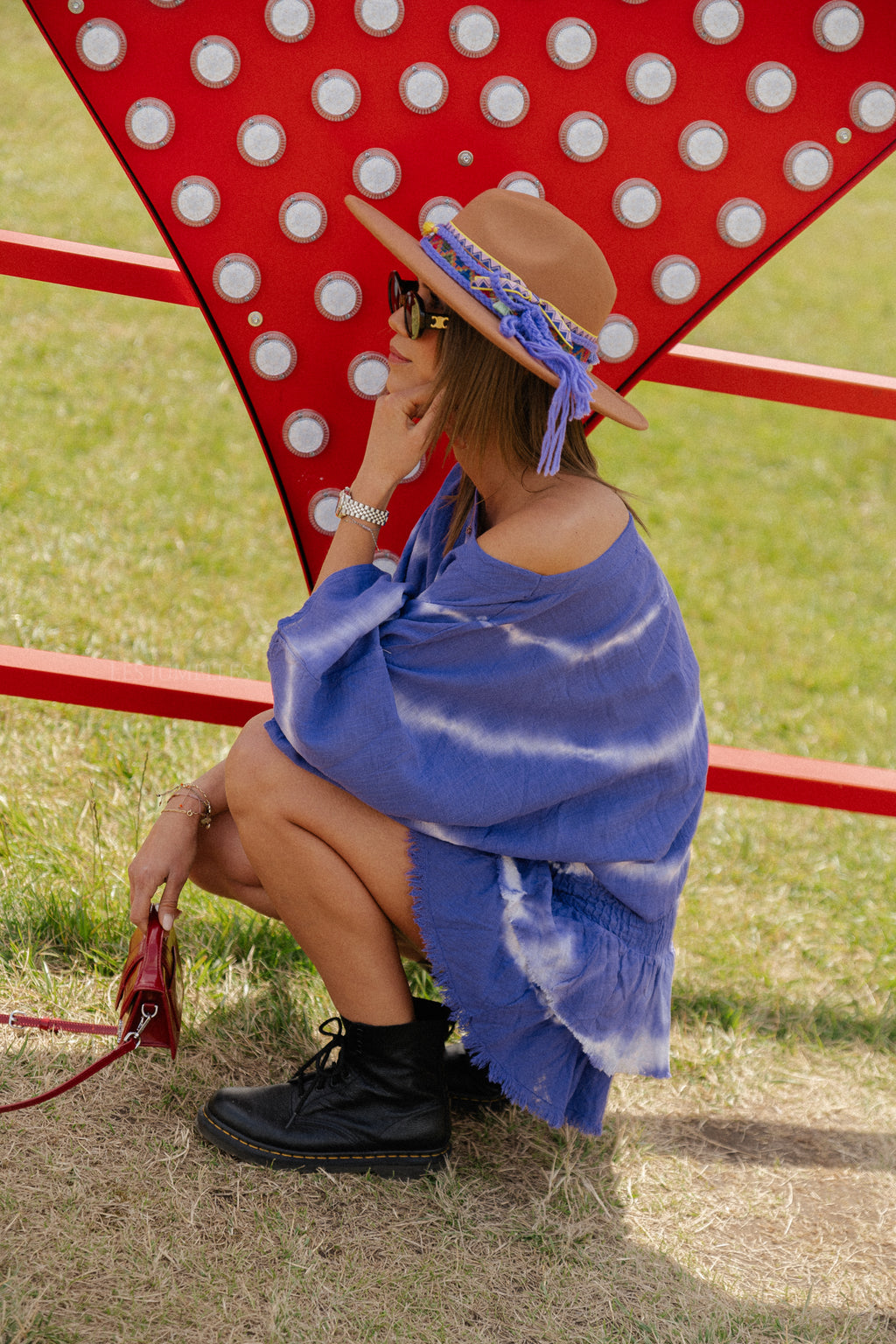 Lexy tie-dye rok paars