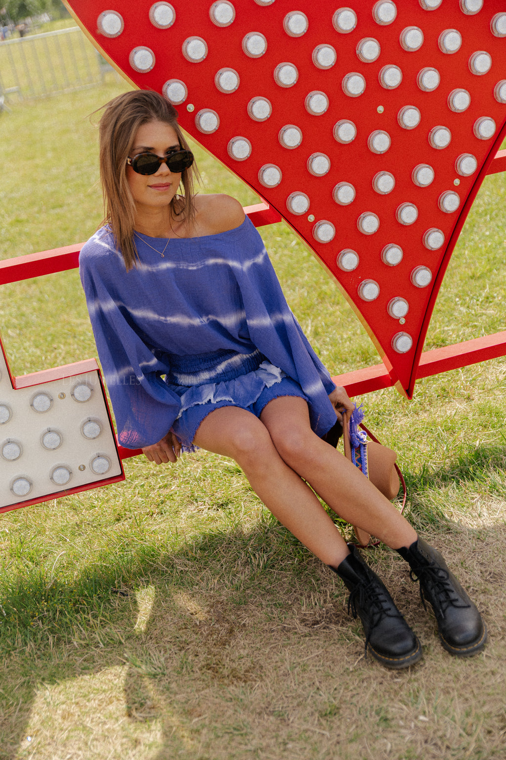 Lexy tie-dye rok paars