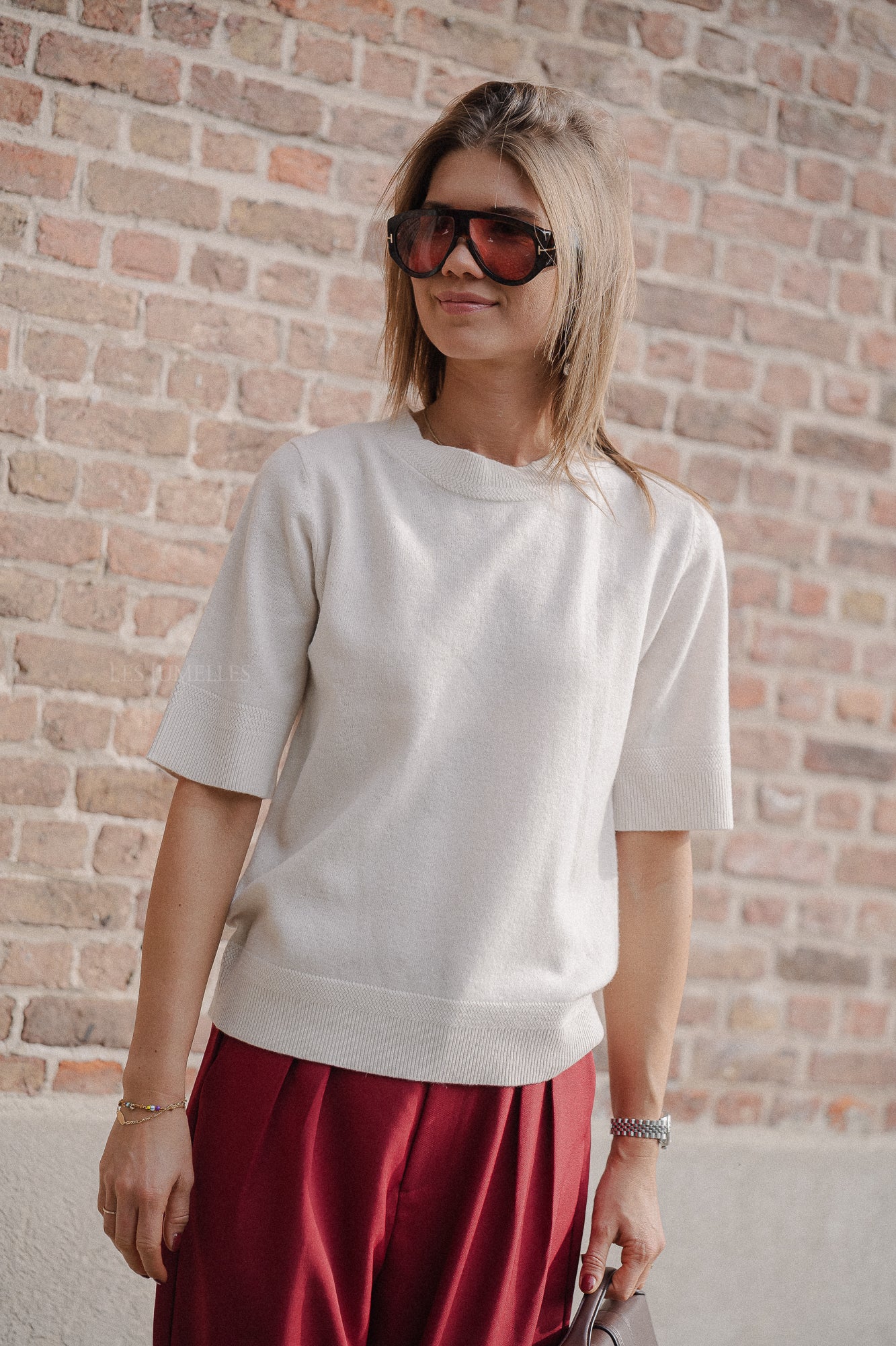 YASAnni SS knit pullover birch