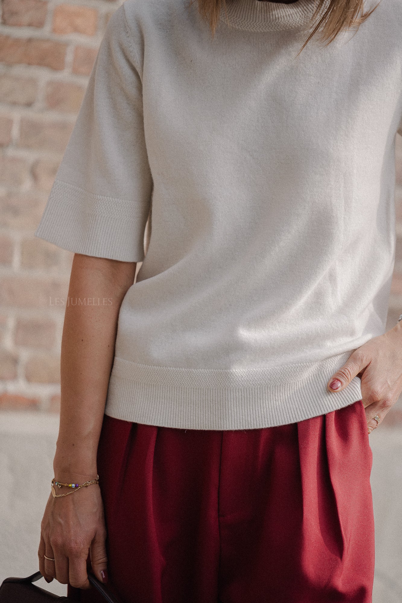 Pull en tricot YASAnni SS ecru