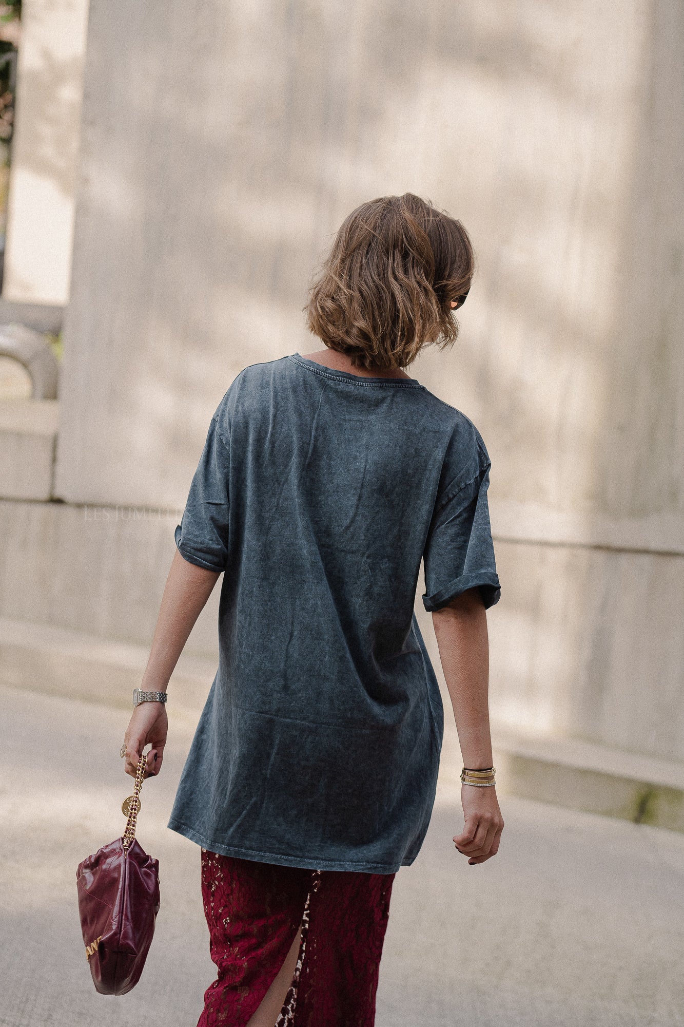 Flavie oversized T-shirt washed grey