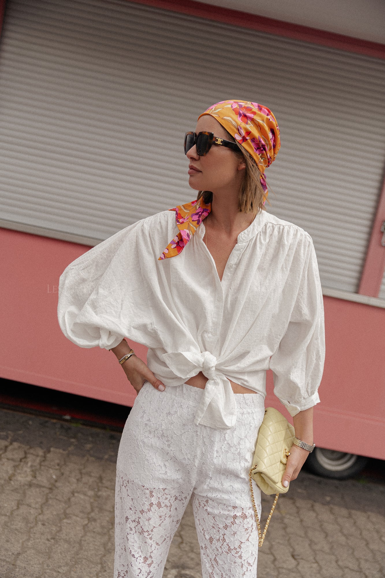 Cadie Baumwollbluse weiß