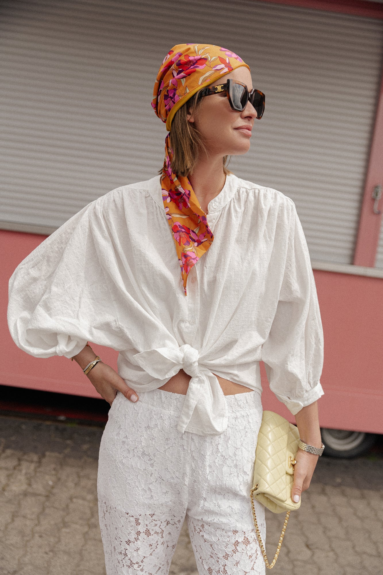 Cadie Baumwollbluse weiß