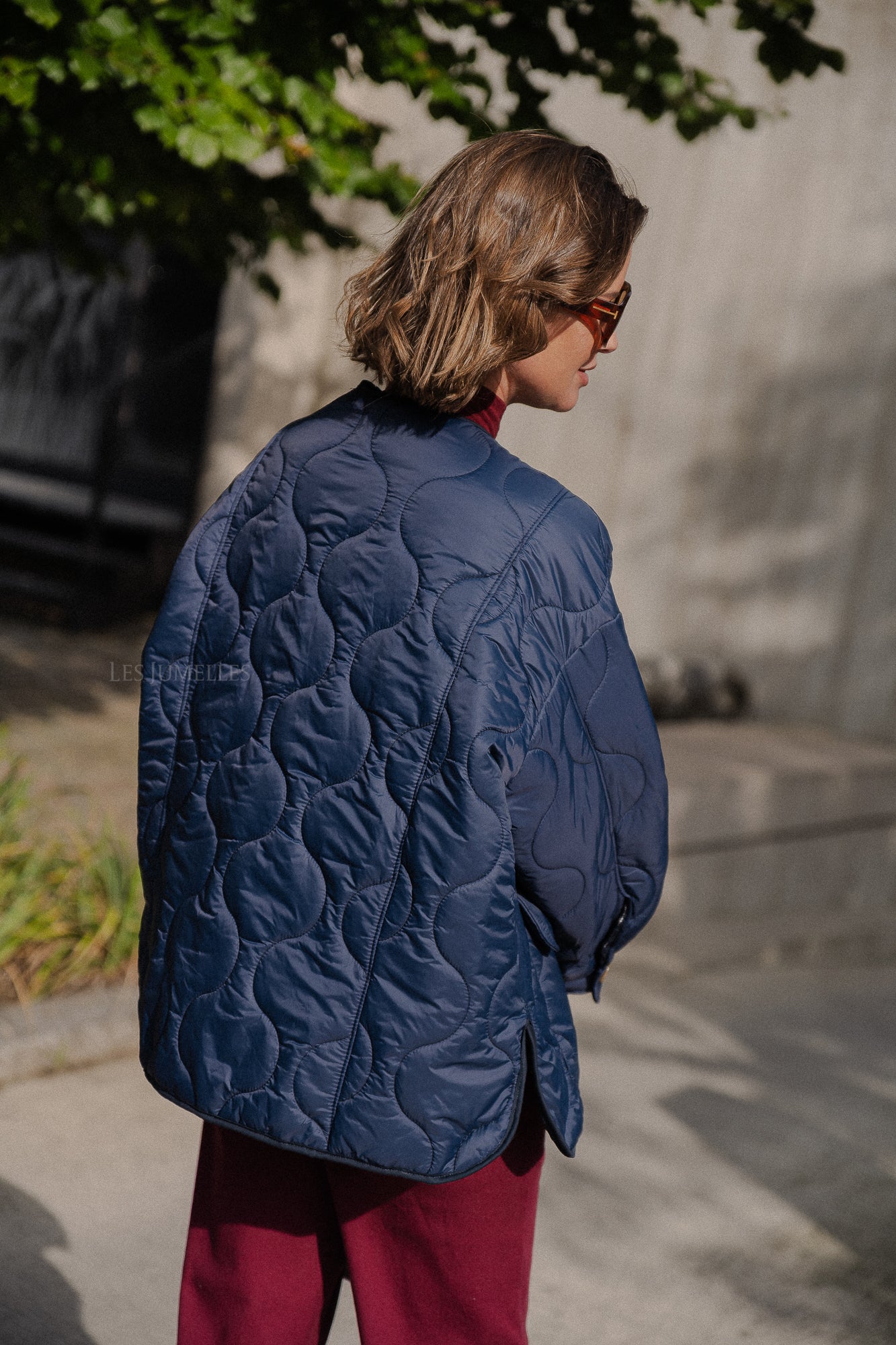 Leonie quilted jacket navy