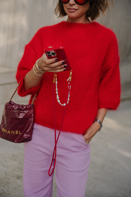 Les Jumelles Nova mohair jumper red