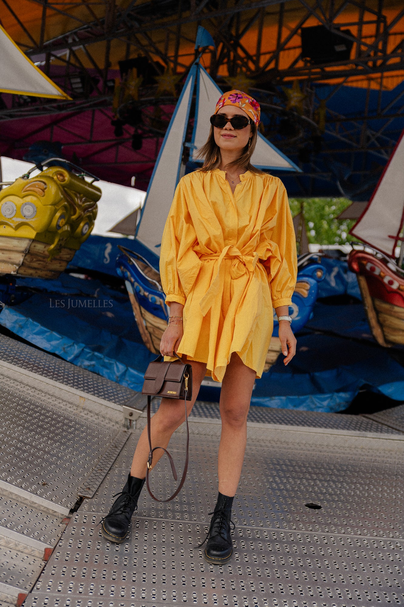 Robe courte Gigi jaune