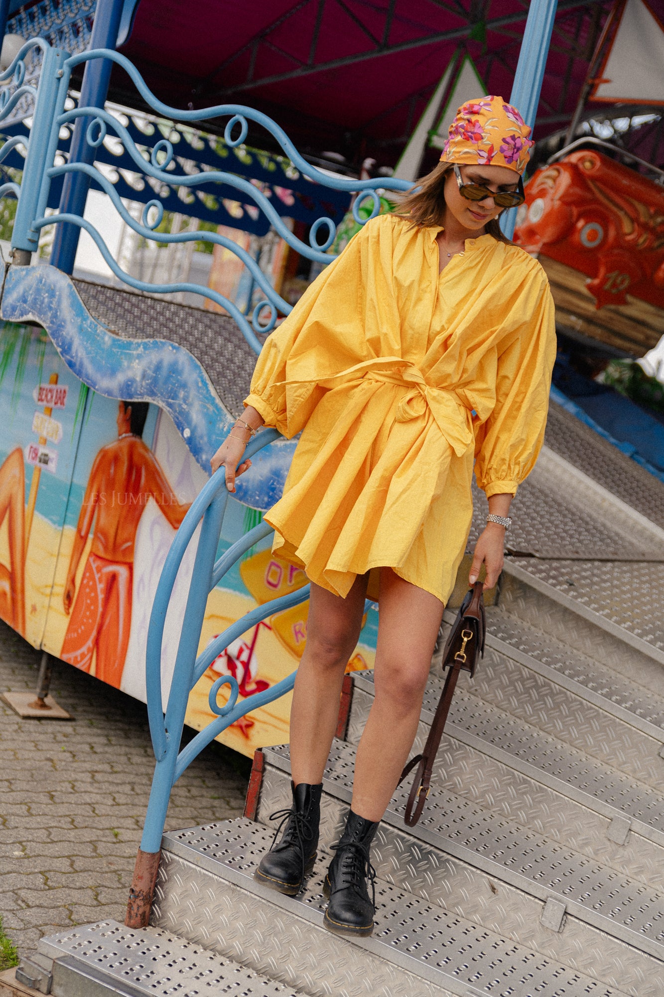 Robe courte Gigi jaune