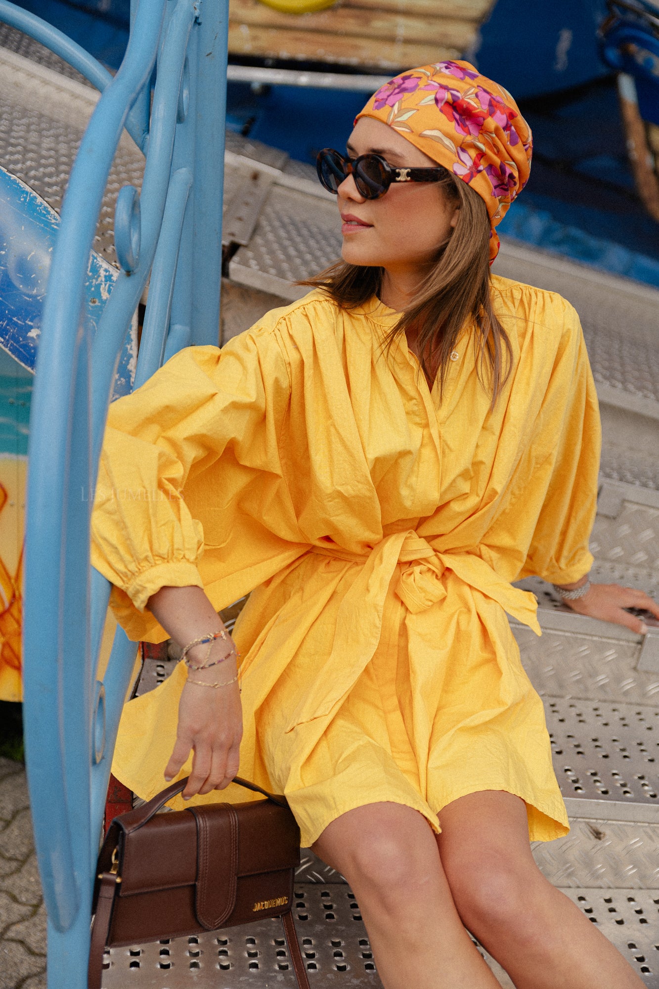 Robe courte Gigi jaune