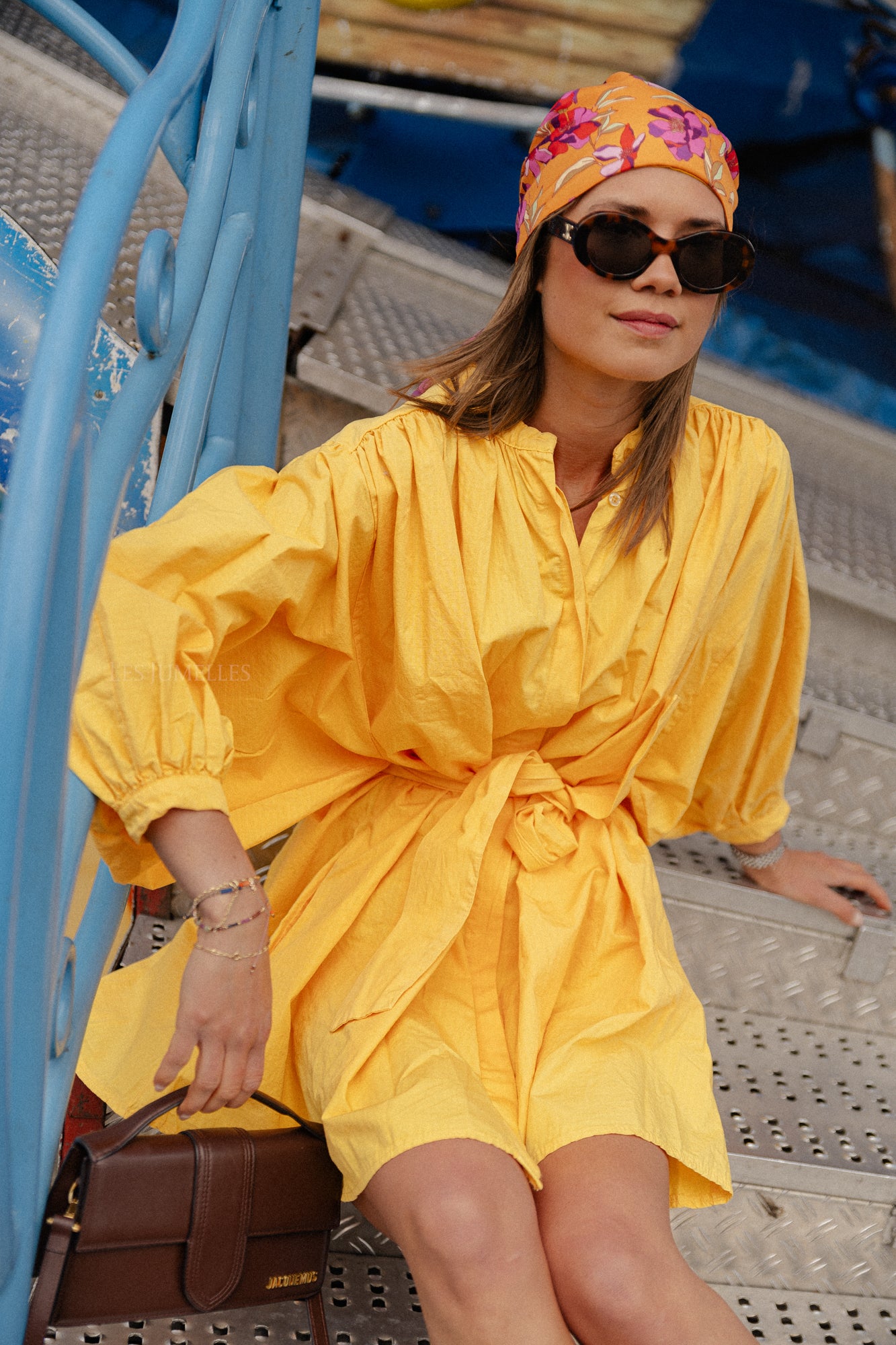 Robe courte Gigi jaune