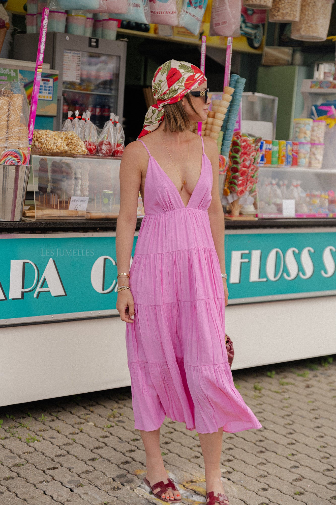 Josephine maxi-jurk roze