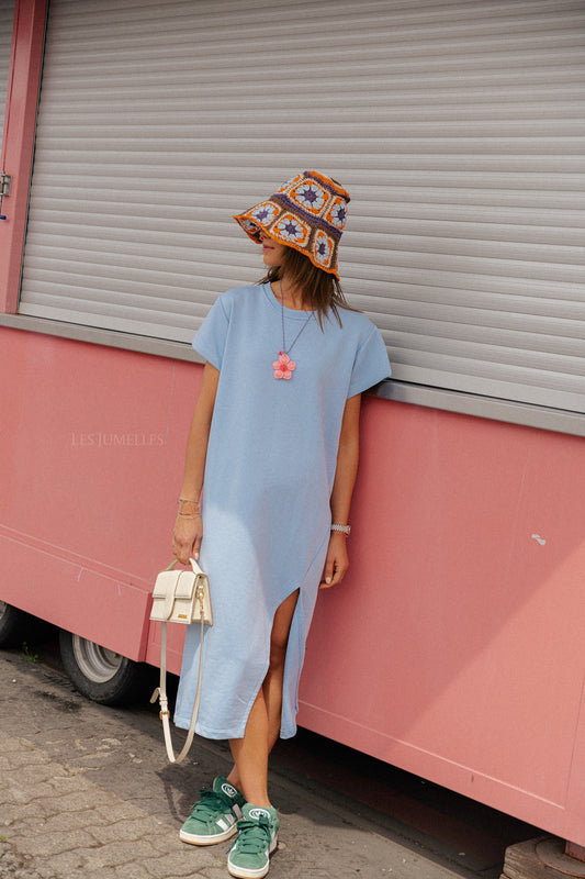 Les Jumelles Daphne T-Shirt-Kleid in Blau