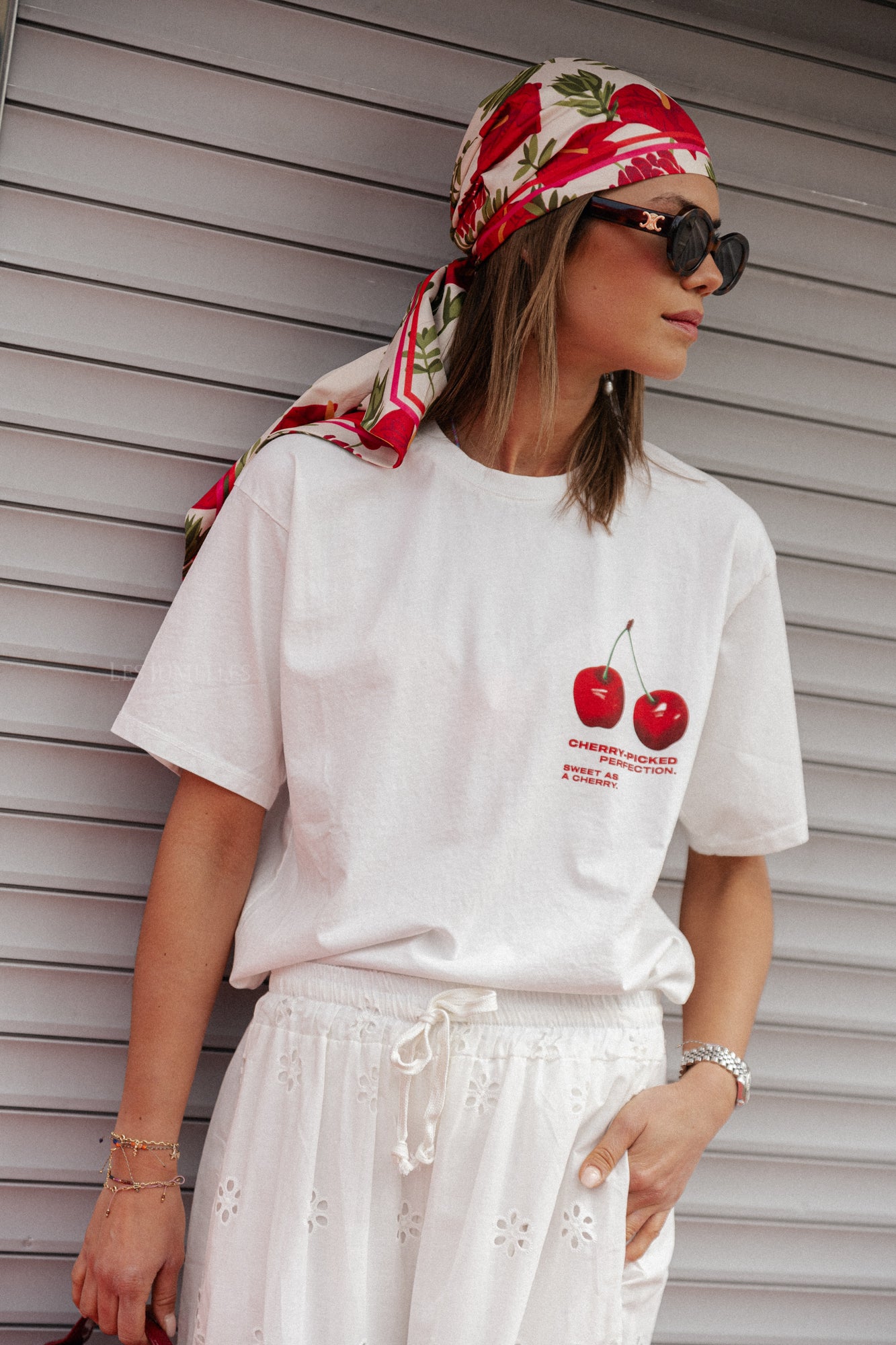 Cherry perfection T-shirt white