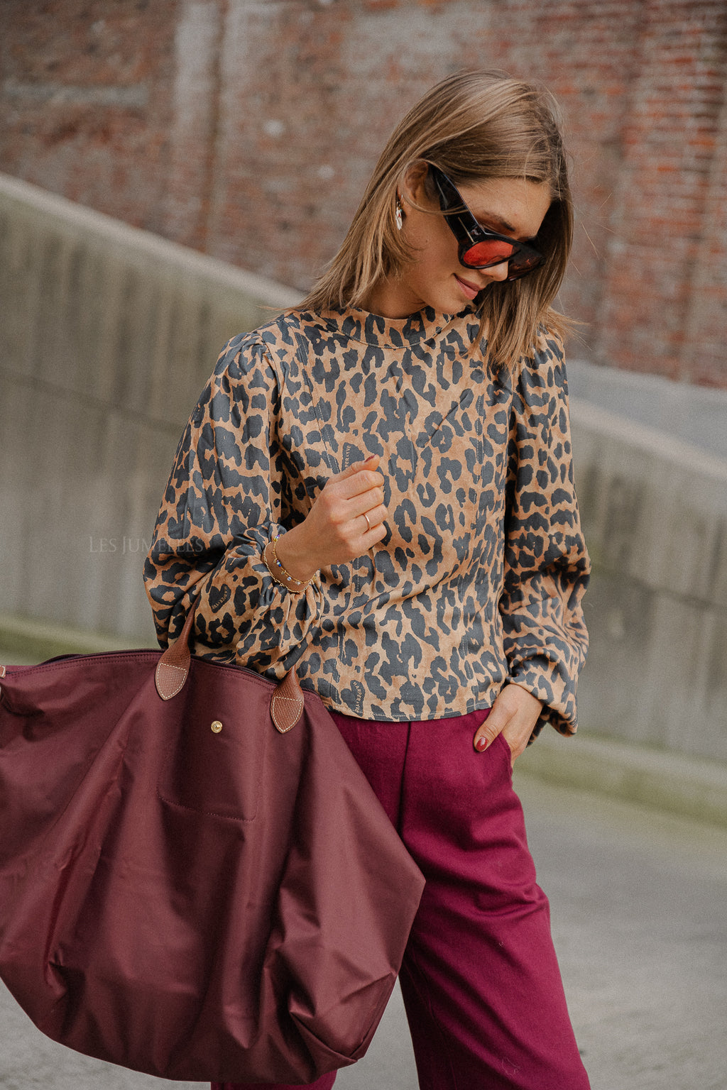 Vloer LS blouse lexie luipaard