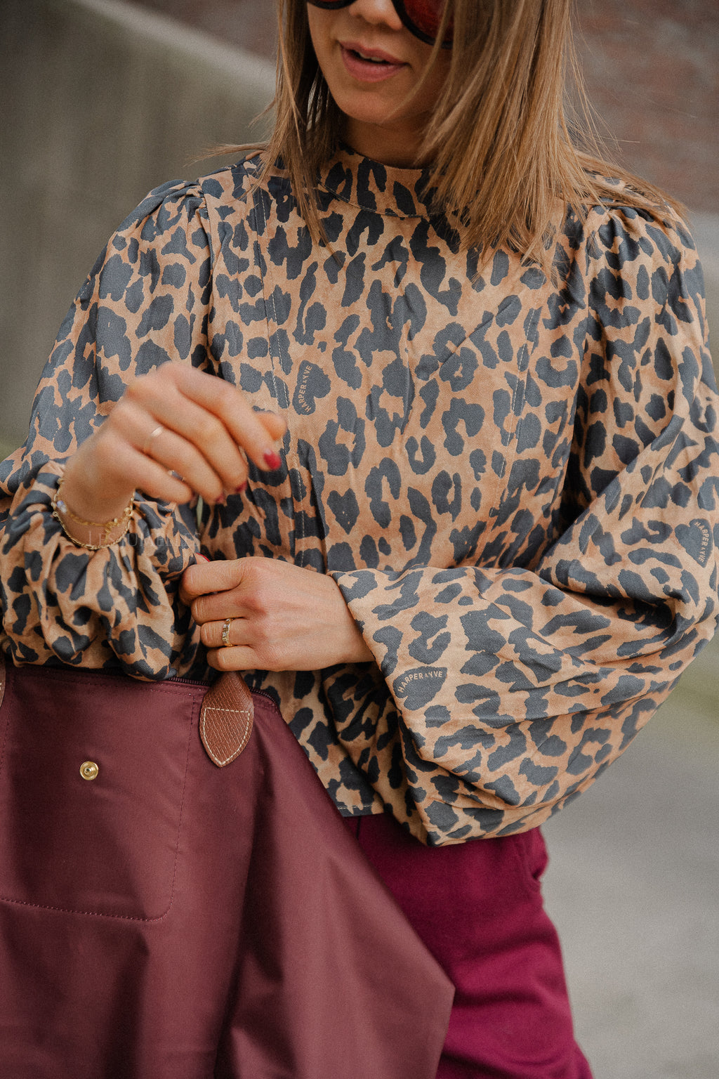 Vloer LS blouse lexie luipaard