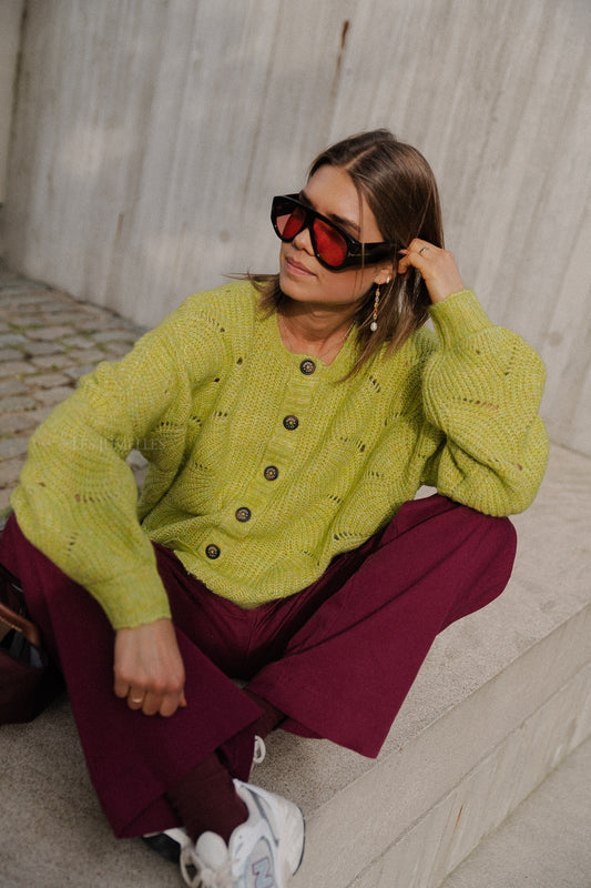 Les Jumelles Rika cardigan green tea