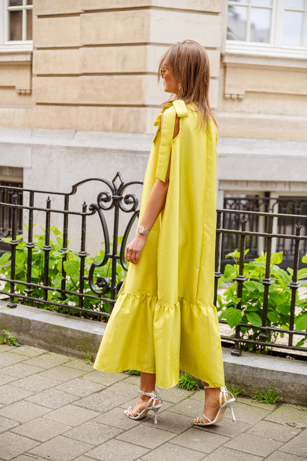 Ella Neckholder Maxikleid lime