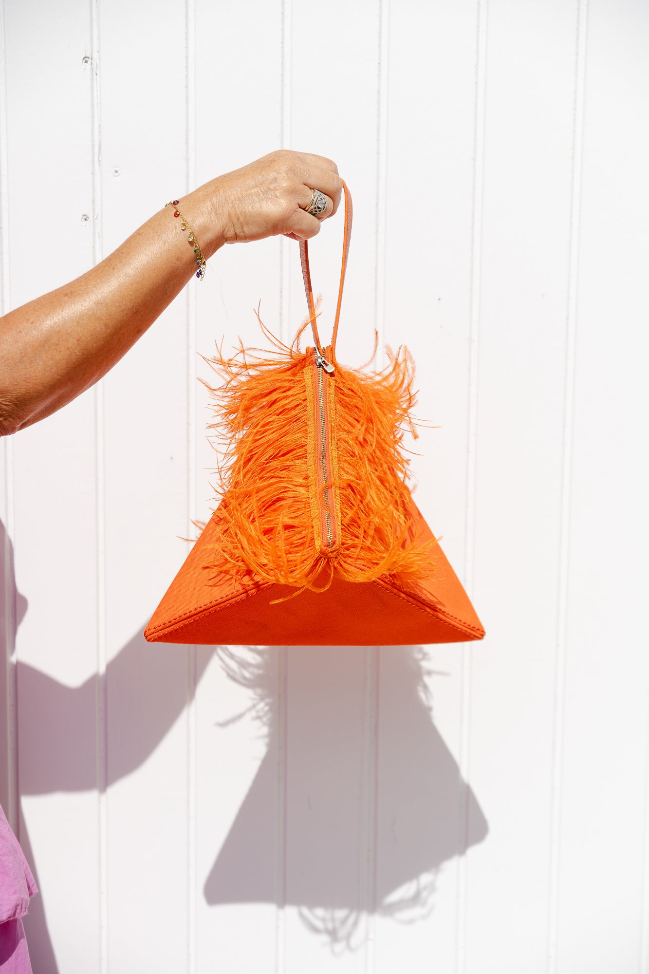 Natti triangle bag orange