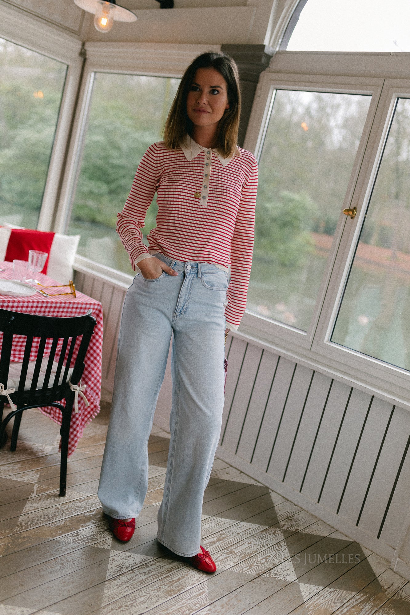 VIFreya JAF HW wide jeans light blue denim