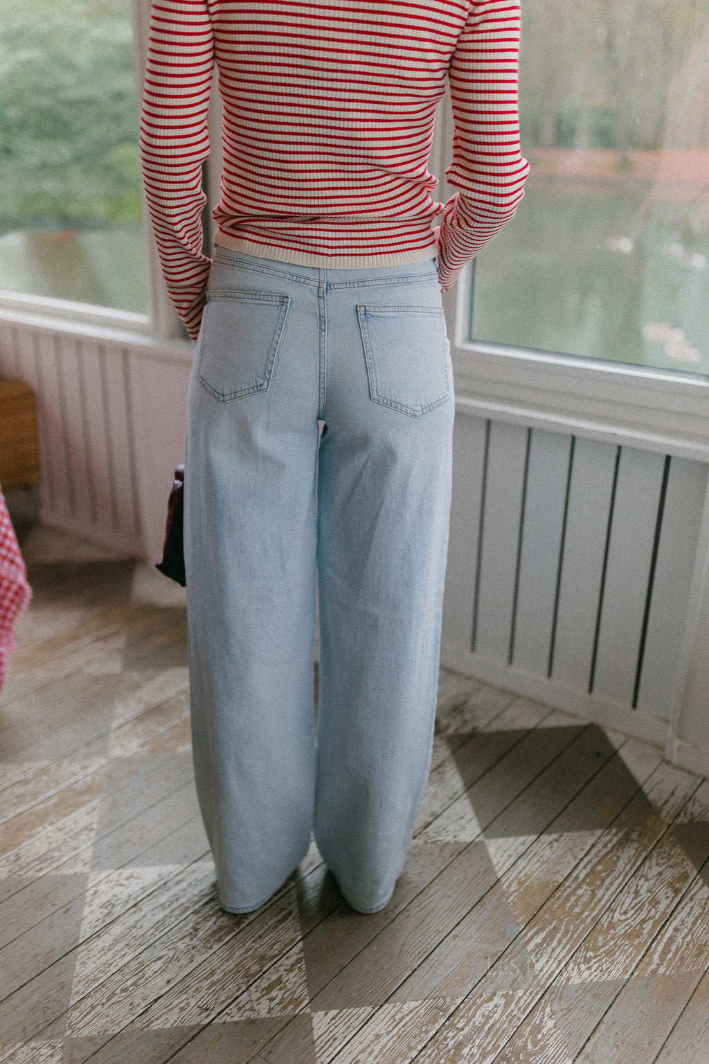 VIFreya JAF HW wide jeans light blue denim