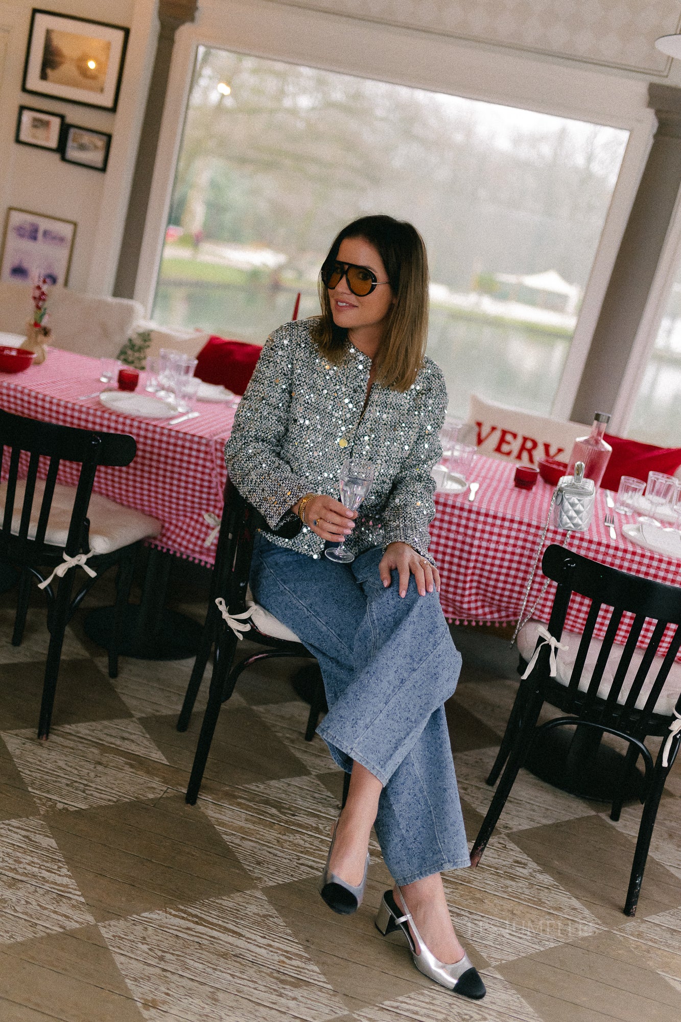 OBJFrida MW super barrel jeans light blue denim