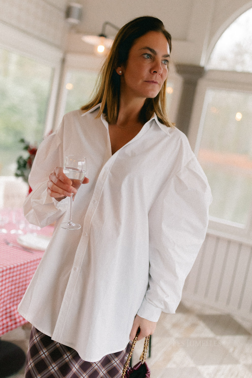 Nathalie oversized shirt white