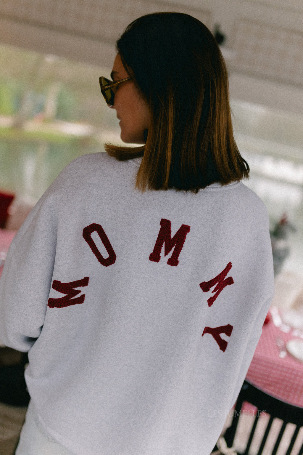 ORIGINAL Mommy sweater burgundy/light grey
