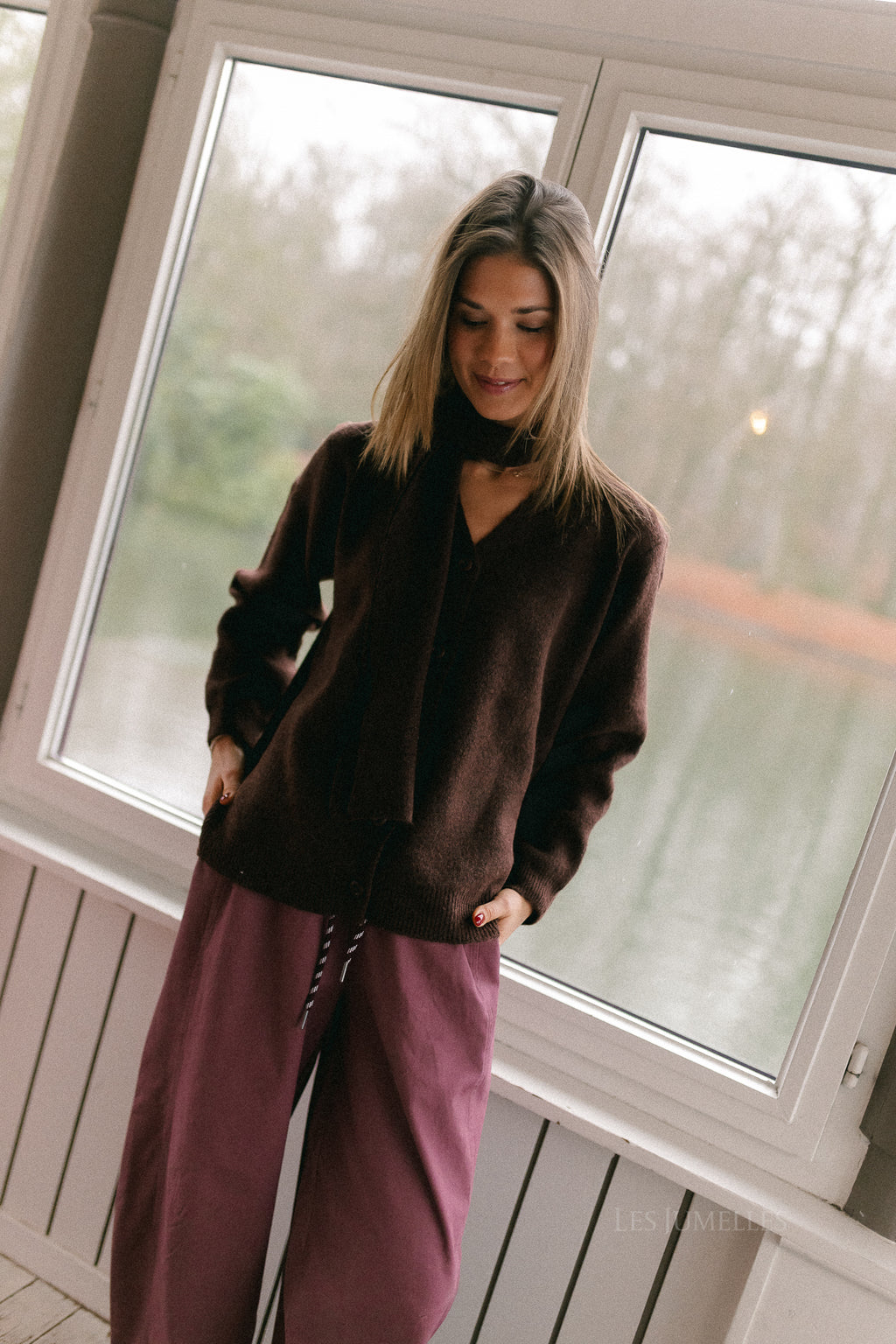 Gilet Bruna mélange chocolat chaud