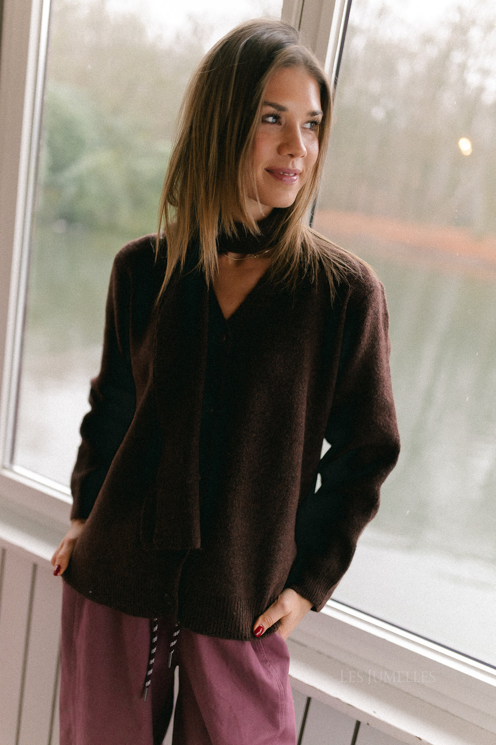 Gilet Bruna mélange chocolat chaud