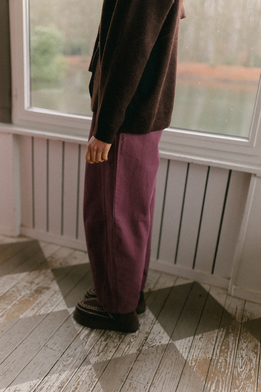 OBJNatalie MW loose pant rose brown