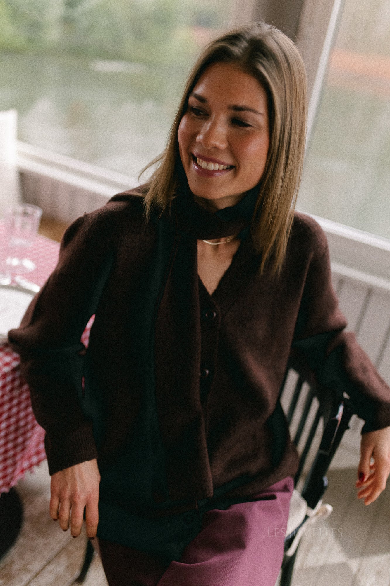 Gilet Bruna mélange chocolat chaud