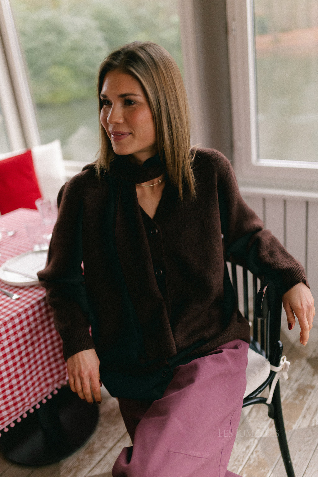 Gilet Bruna mélange chocolat chaud