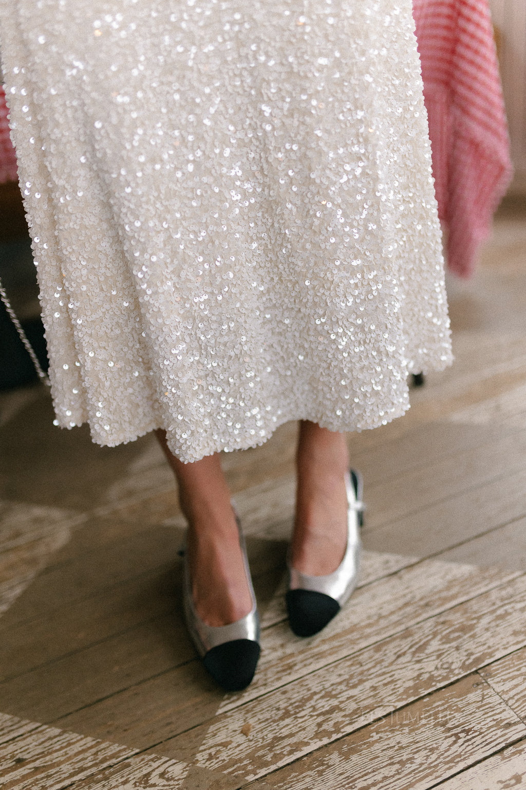 Luca sequin skirt offwhite