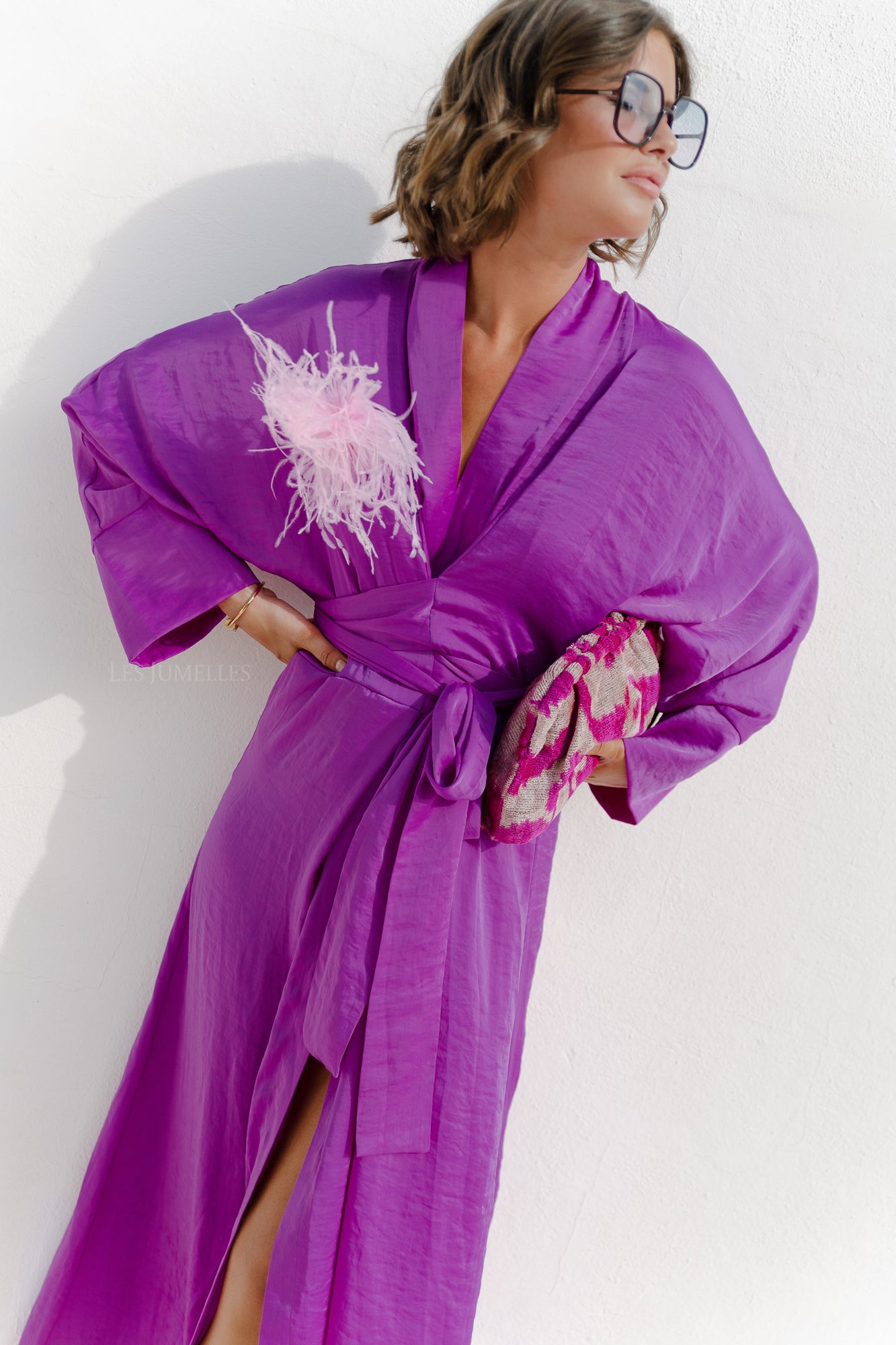 <tc>Chloe kimono jurk paars</tc>