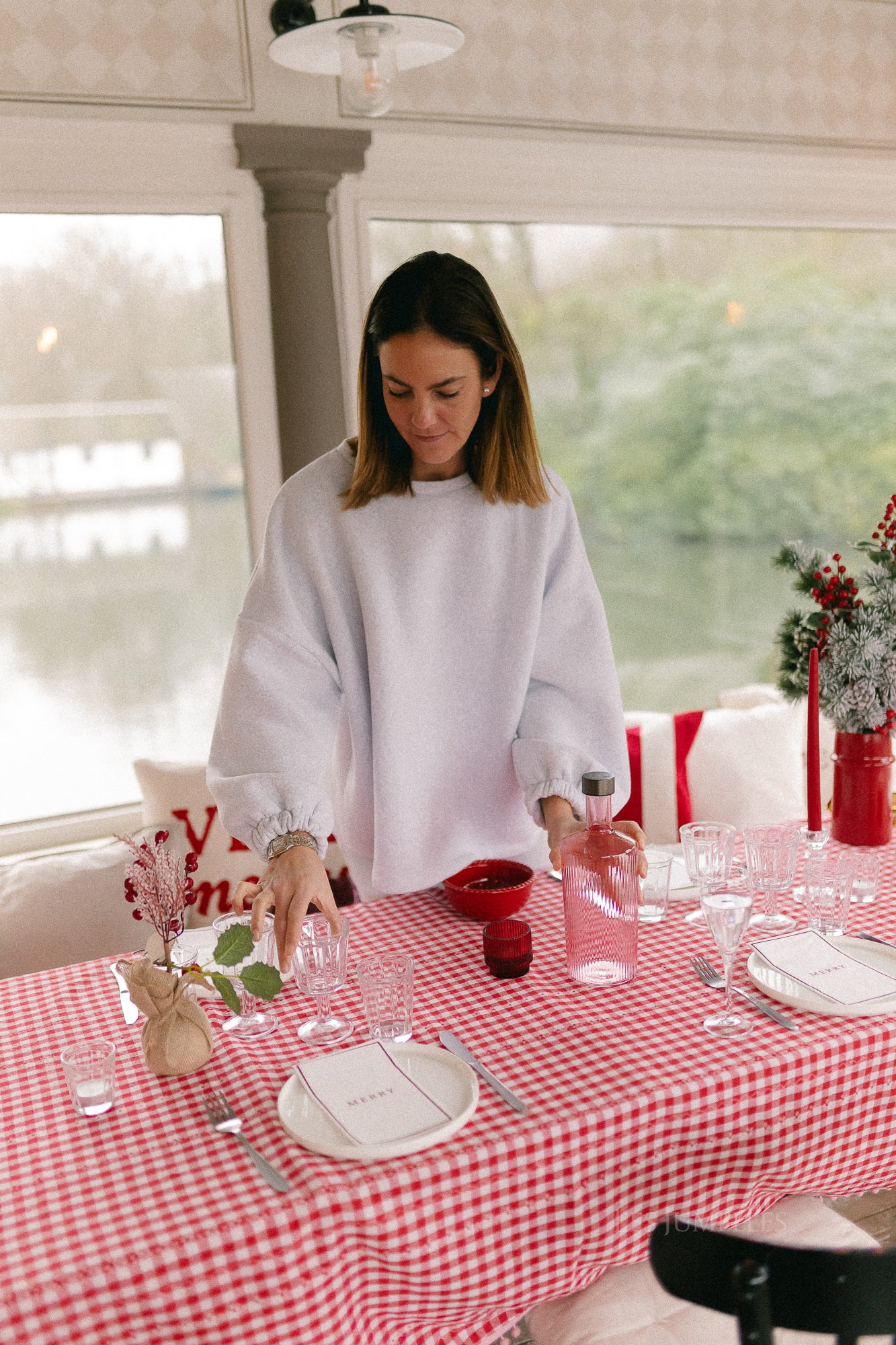 ORIGINAL Mommy sweater baby blue/light grey