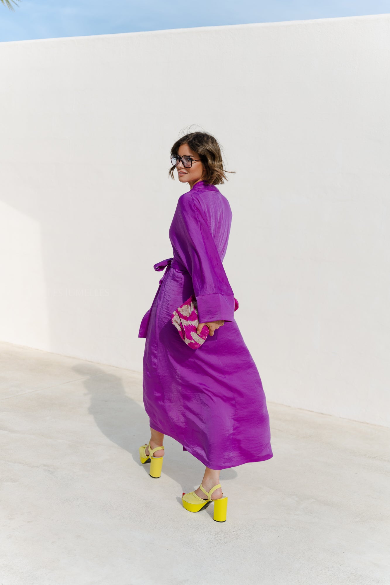 Chloe kimono dress purple