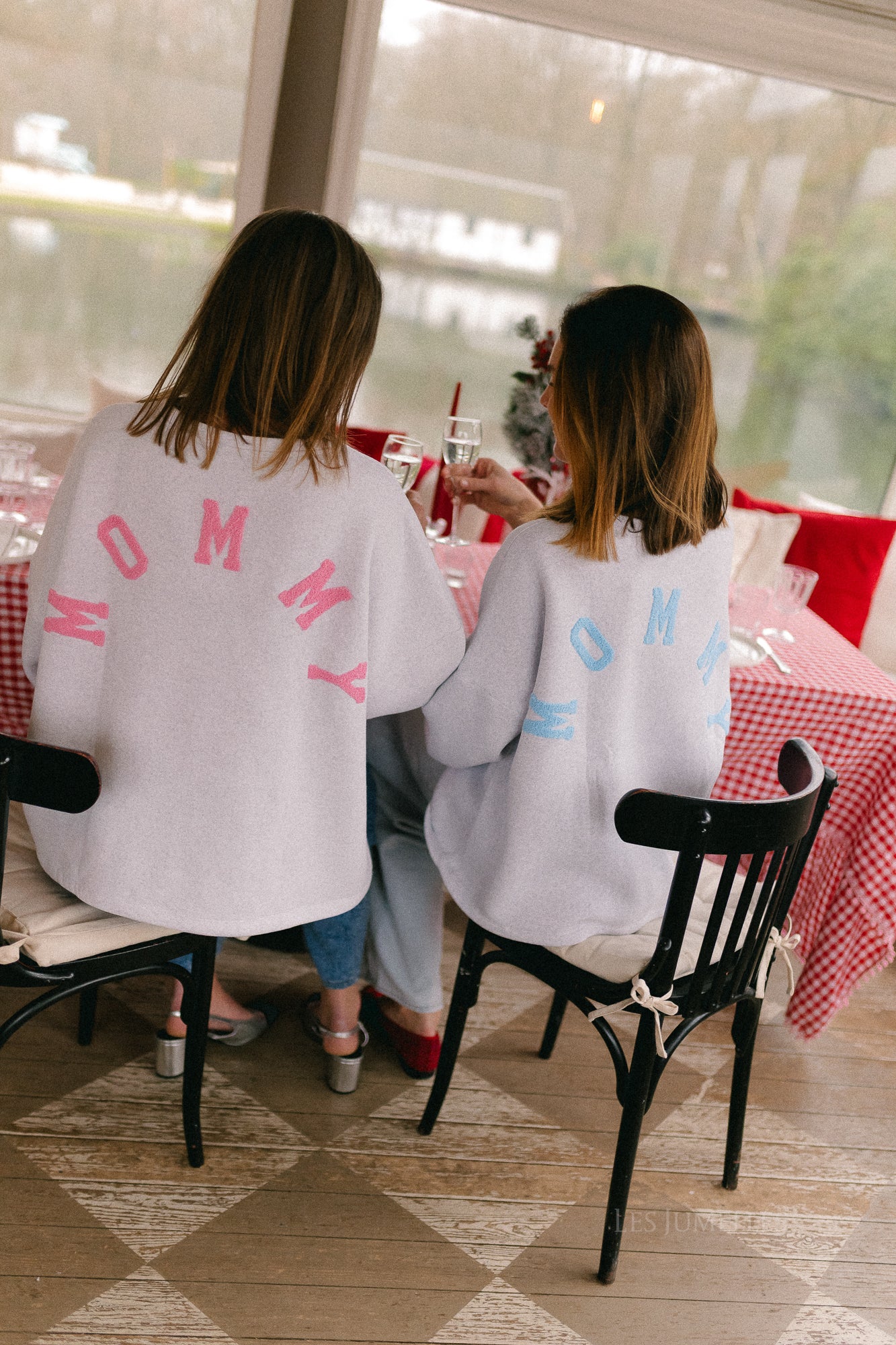 ORIGINAL Mommy sweater baby blue/light grey