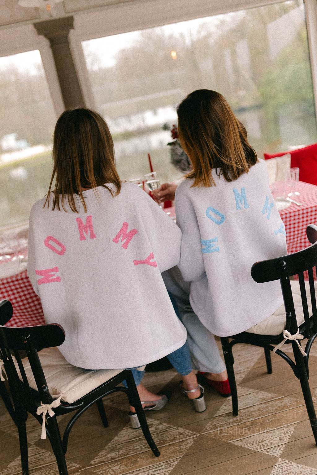 ORIGINAL Mommy sweater baby blue/light grey