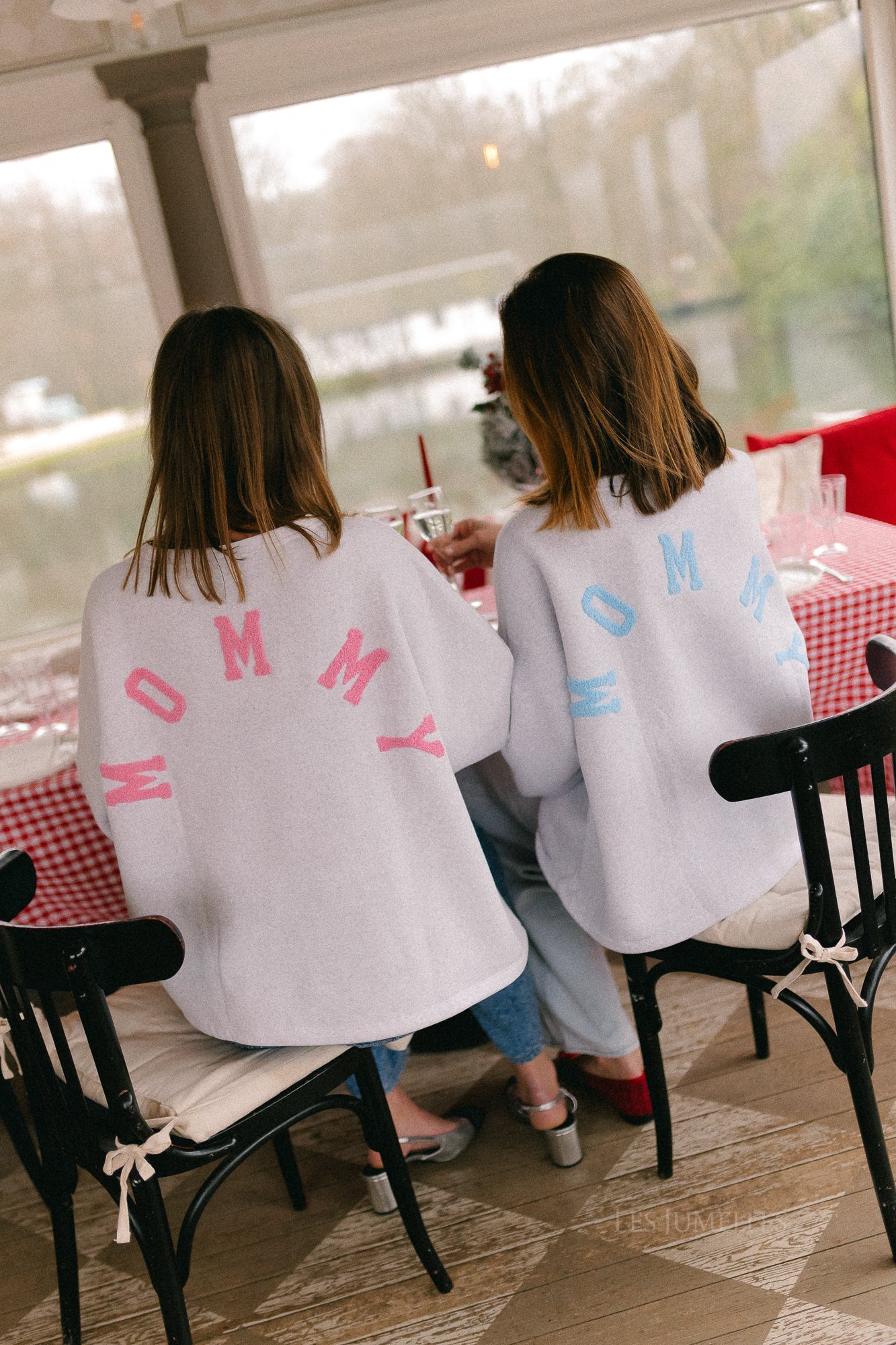 ORIGINAL Mommy sweater baby blue/light grey