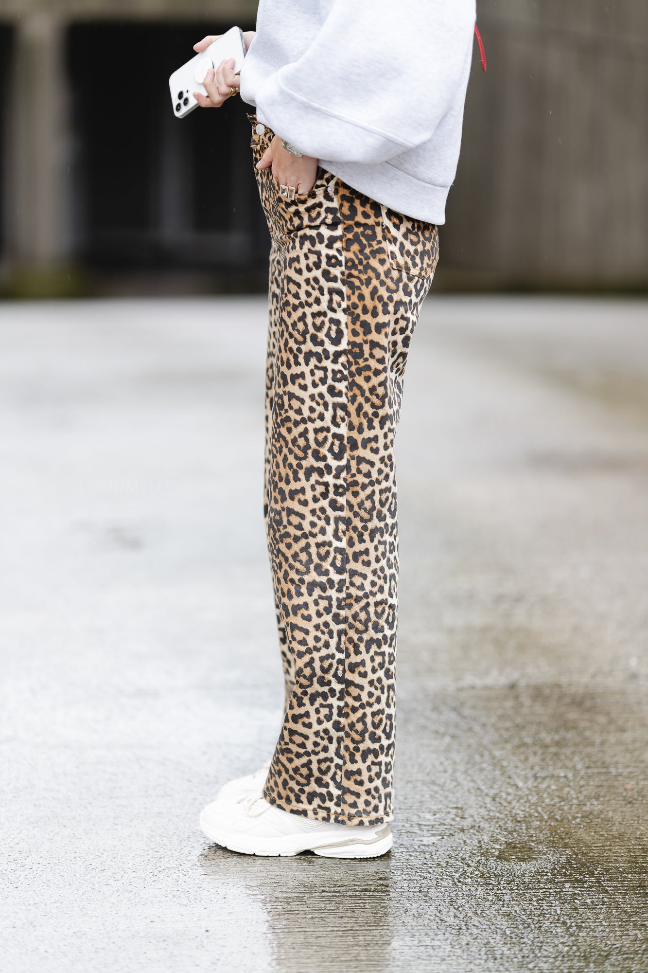 YASLeonora HW denim jeans leopard