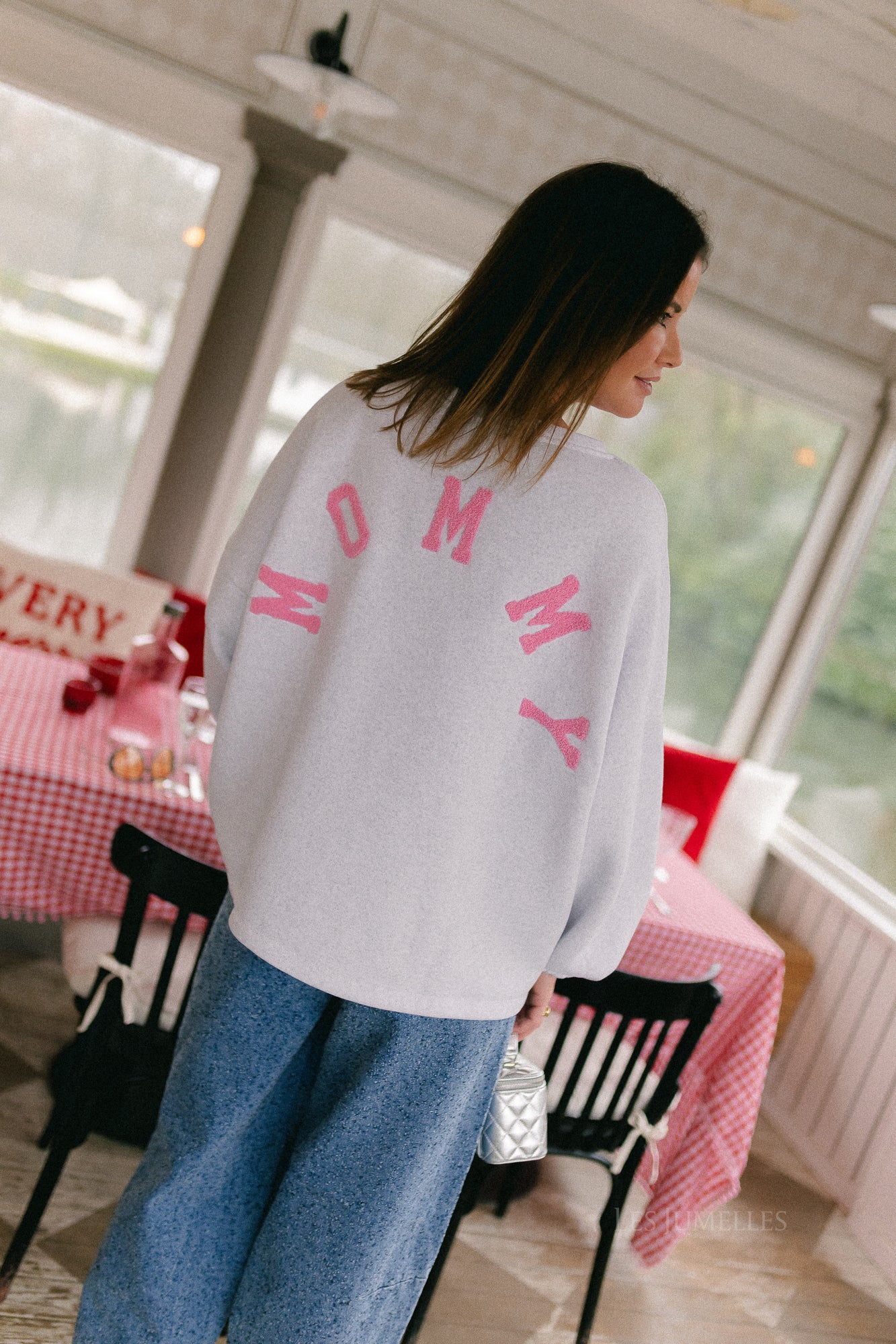 ORIGINAL 'Mommy' Pullover Rosa/hellgrau