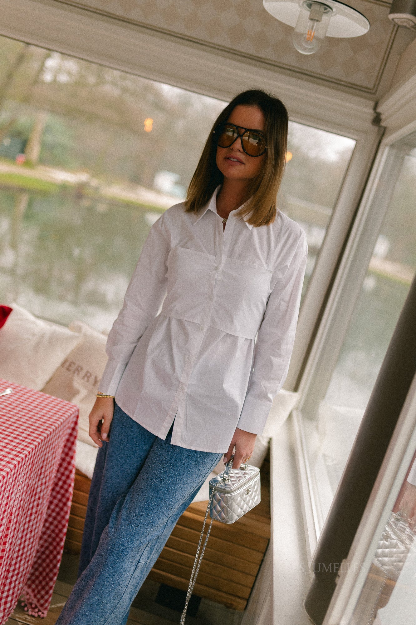 Sadie tied shirt white