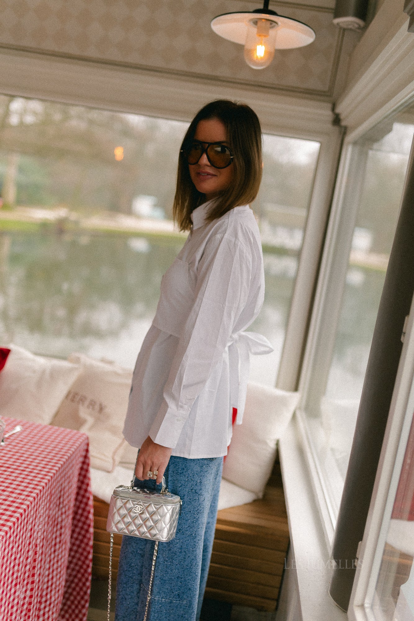 Sadie tied shirt white