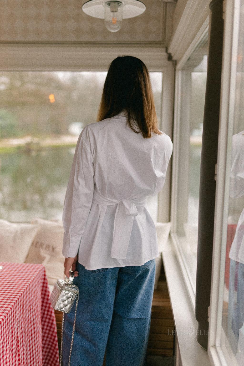 Sadie tied shirt white