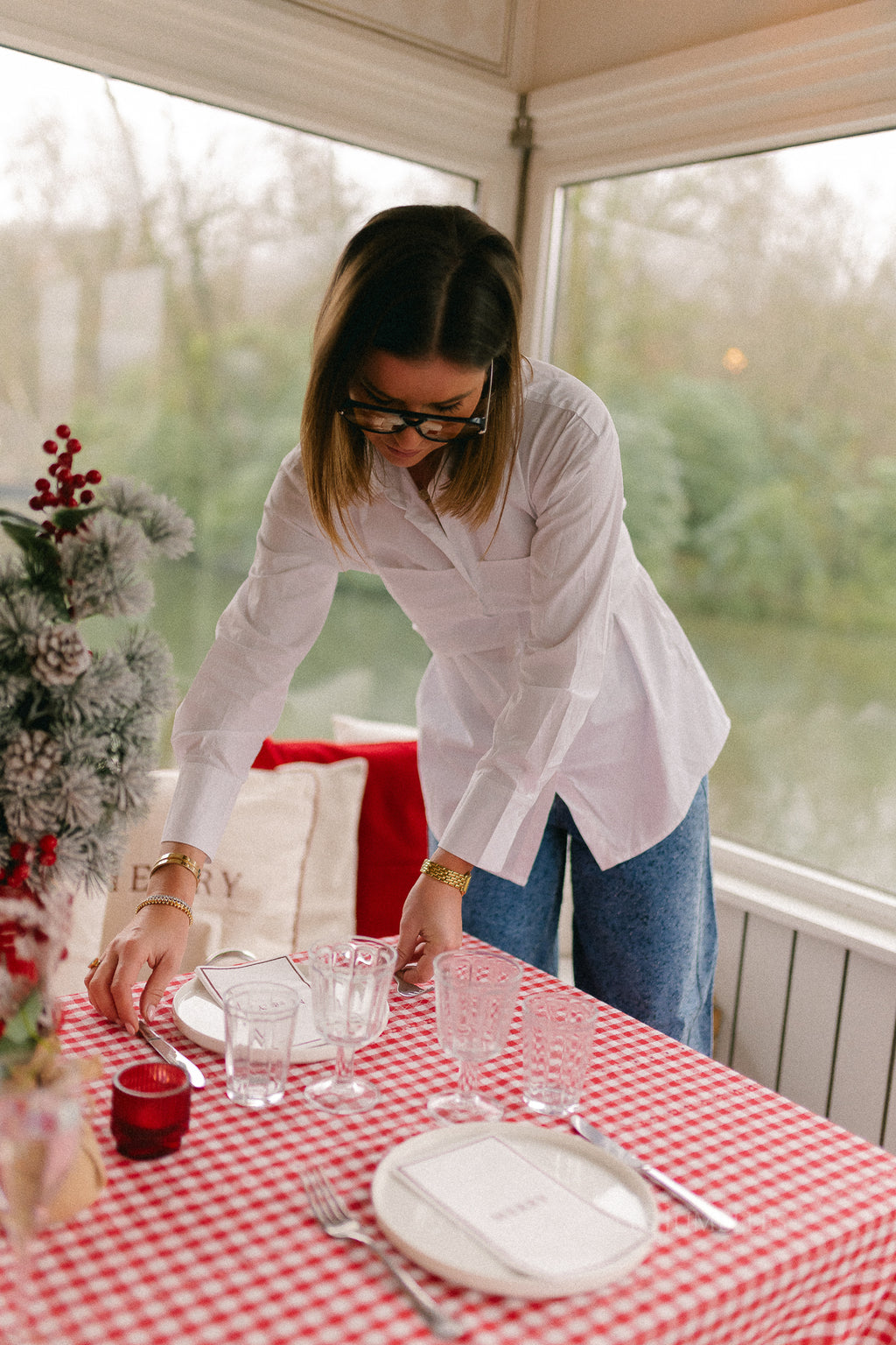 Sadie tied shirt white