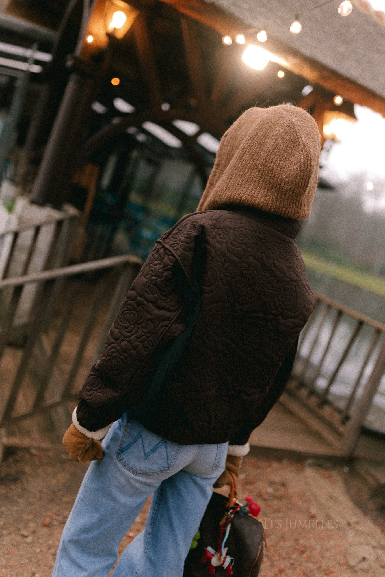 YASFipura LS quilted jacket chocolate brown