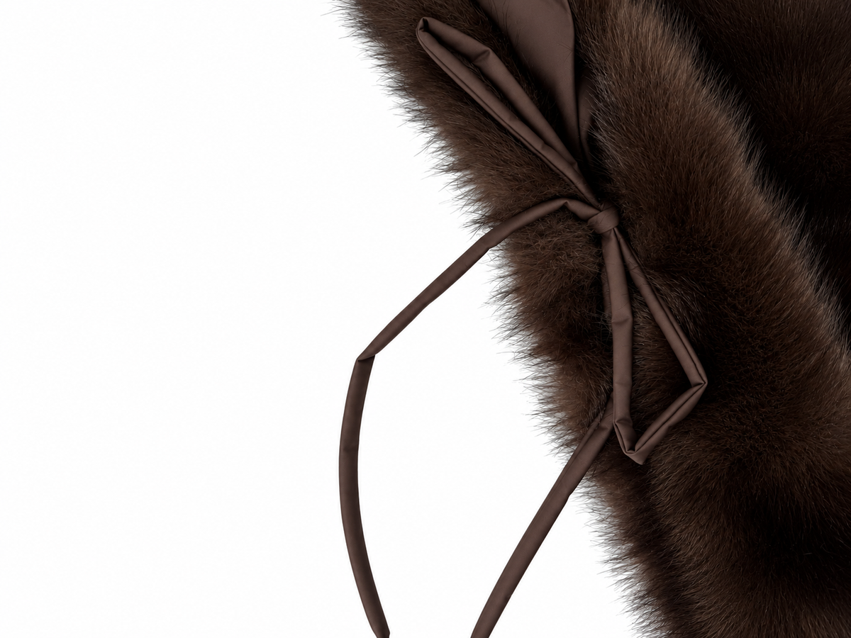 Emerie vest brown fur