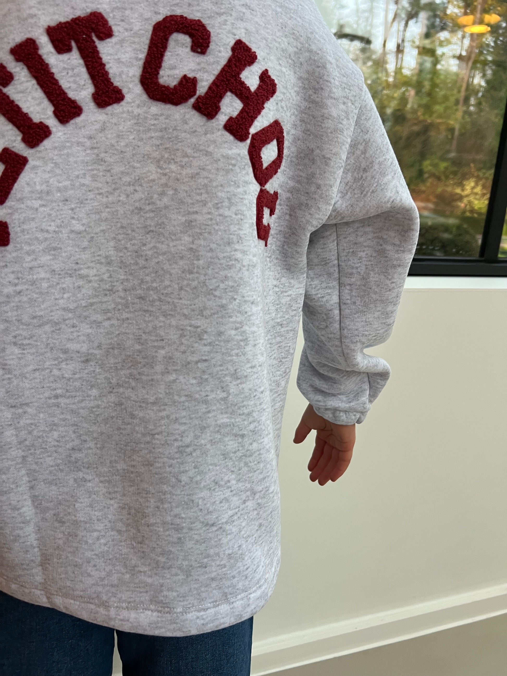 'Petit Chou' sweater grey/burgundy