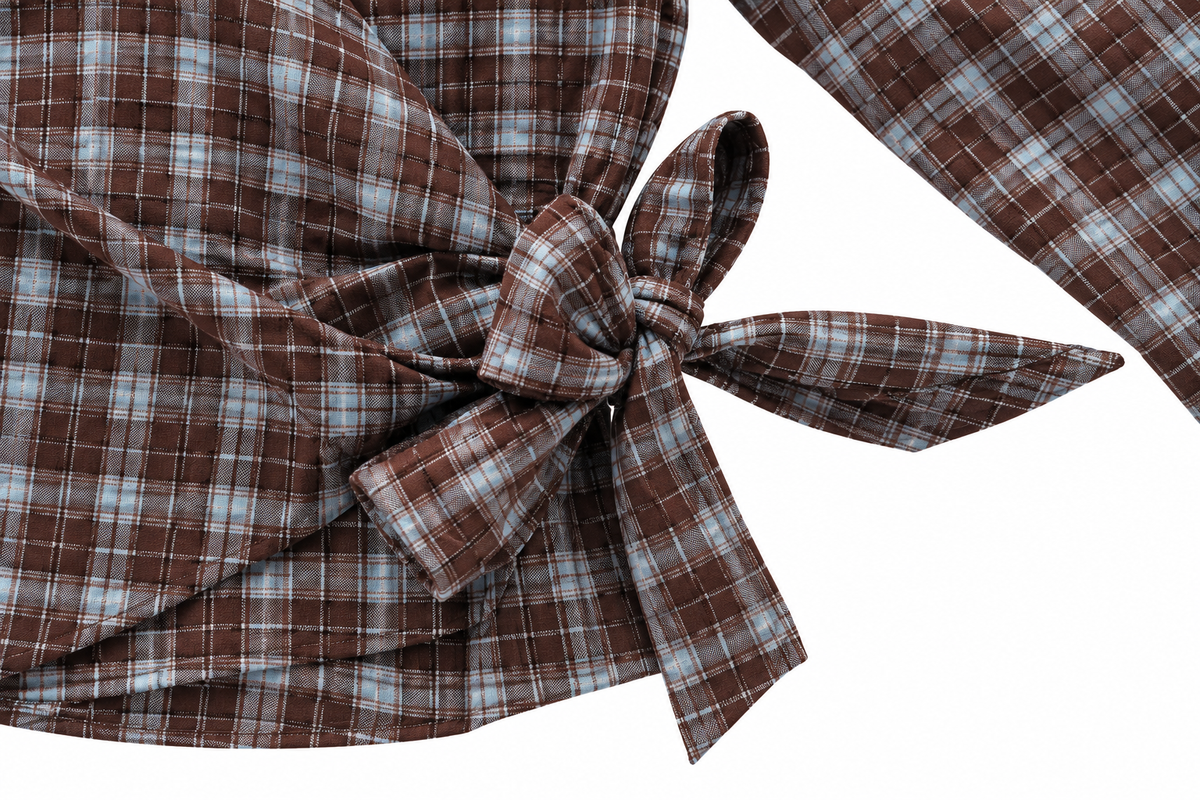 Zumera blouse blue/brown check