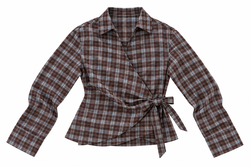 Zumera blouse blue/brown check